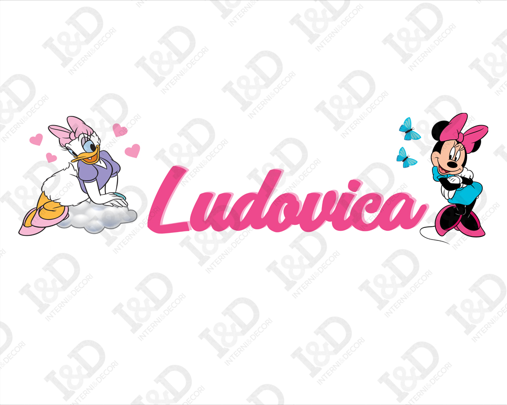 Adesivo Personalizzato Con Testo E Nome Principesse Disney