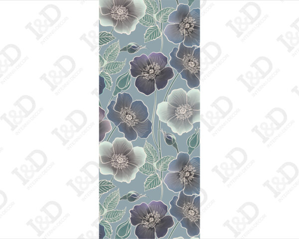 Decoro per porte "SFONDO CON FIORI STILIZZATI"