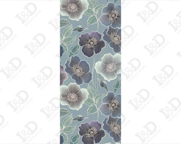 Decoro per porte "SFONDO CON FIORI STILIZZATI"