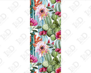 Fiori e cactus-adesivo per porte-