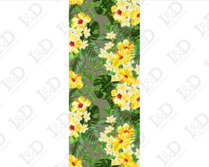 Ibiscus gialli-adesivo per porte-