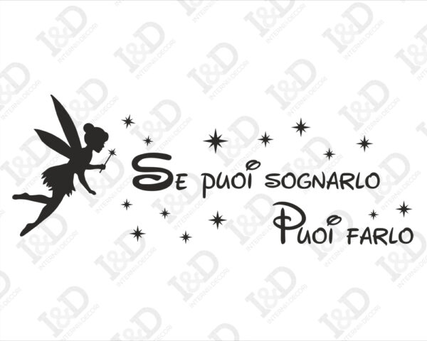 Adesivo da muro bimba Trilly "SE PUOI SOGNARLO PUOI FARLO"