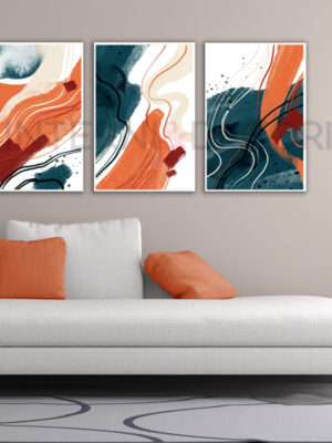 Quadro moderno astratto "TRATTI DI COLORI"