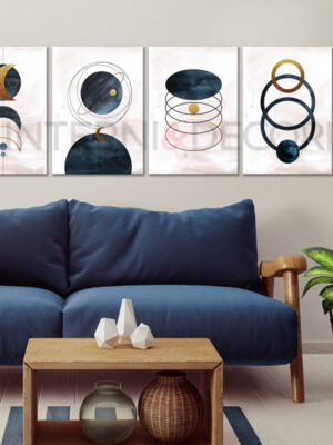 Quadro moderno astratto su tela "CONGIUNZIONI ASTRALI"