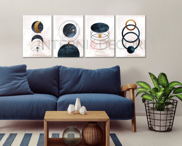 Quadro moderno astratto su tela "CONGIUNZIONI ASTRALI"