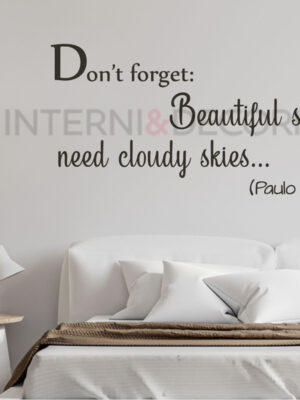 Adesivo murale frase Paulo Coelho "DON'T FORGET"..."