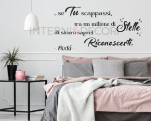 Adesivo murale frase Modà-Stella cadente