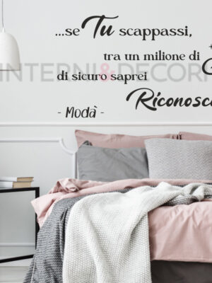 Adesivo da parete frase canzone Modà "STELLA CADENTE"