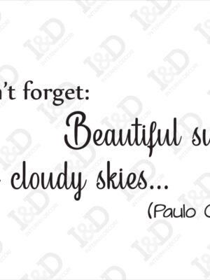 Frase adesiva Paulo Coelho-Don’t forget…-adesivo murale