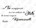 Adesivo da parete frase canzone Modà "STELLA CADENTE"