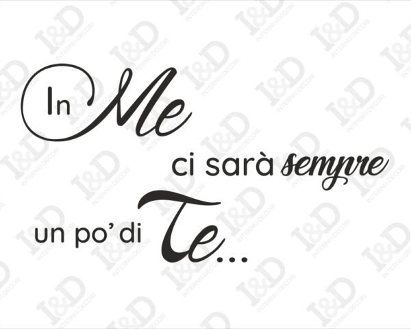Adesivo da parete frase amore "IN ME CI SARÀ..."