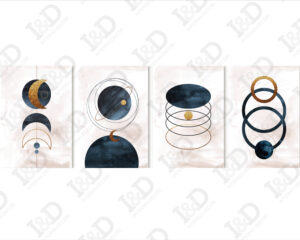 Quadro moderno astratto-Congiunzioni astrali-stampa su tela