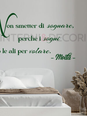 Adesivo da parete frase Modà "COME L'ACQUA DENTRO IL MARE"