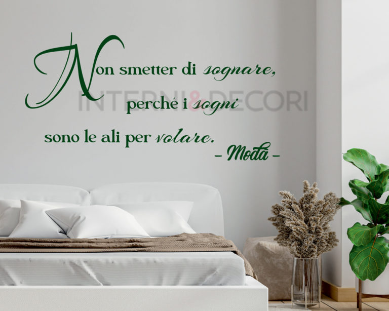 Adesivo da parete frase Modà "COME L'ACQUA DENTRO IL MARE"