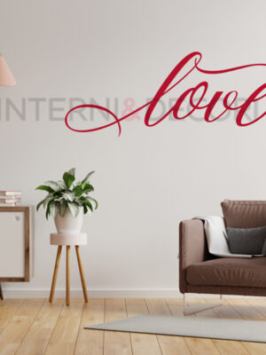 Adesivo da parete scritta amore "LOVE CON GHIRIGORI"