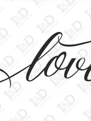 Adesivo da parete scritta love