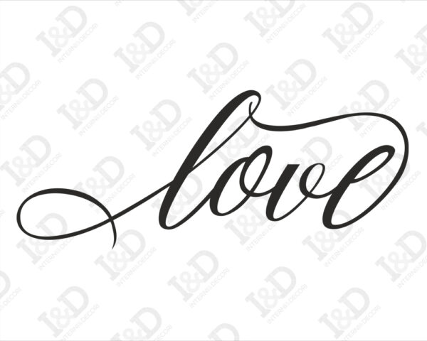 Adesivo da parete scritta amore "LOVE CON GHIRIGORI"