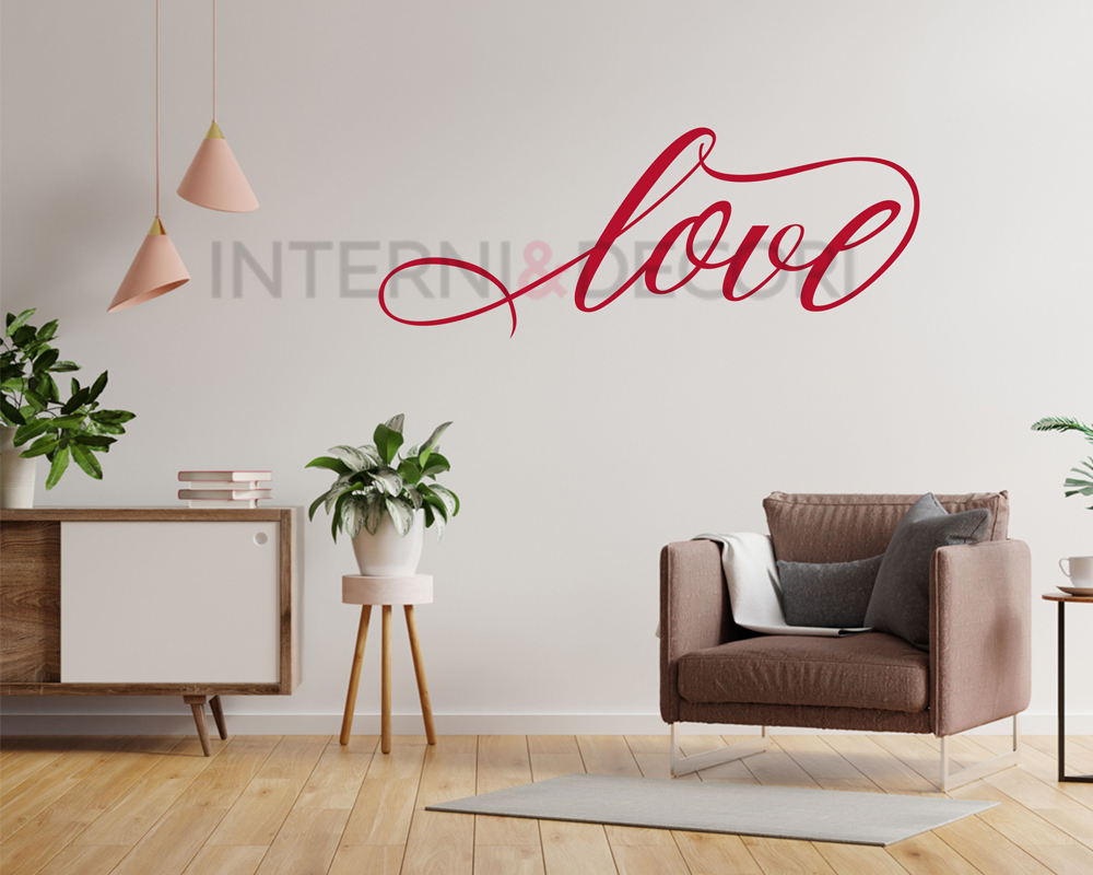 Adesivo da parete scritta amore – “LOVE” - Interni & Decori