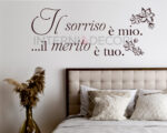 Adesivo da parete frase amore "IL SORRISO È MIO..."