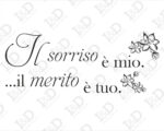 Adesivo da parete frase amore "IL SORRISO È MIO..."