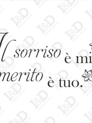 Adesivo da parete frase amore-il sorriso è il mio