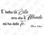 Adesivo da parete frase canzone Elton John "YOUR SONG"