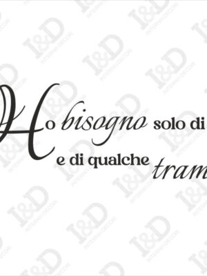 Adesivo da parete frase amore-ho bisogno solo di te
