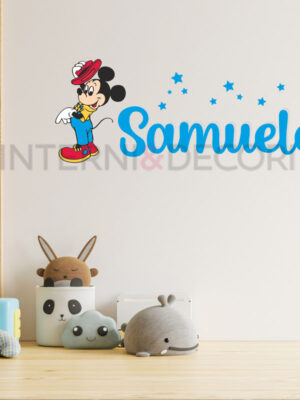 Adesivo murale Disney con nome "SALUTI DA TOPOLINO"