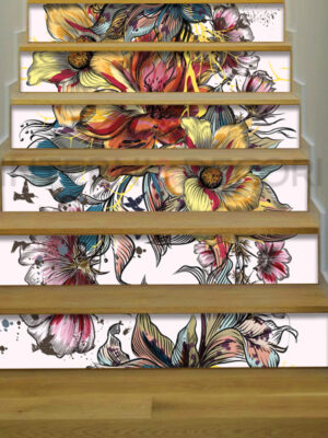 Decori per scale "FIORI DI PRIMAVERA"
