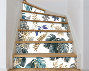 Adesivi per scale foglie "GOLDEN LEAVES"