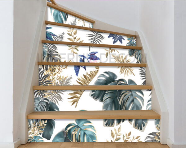 Adesivi per scale foglie "GOLDEN LEAVES"