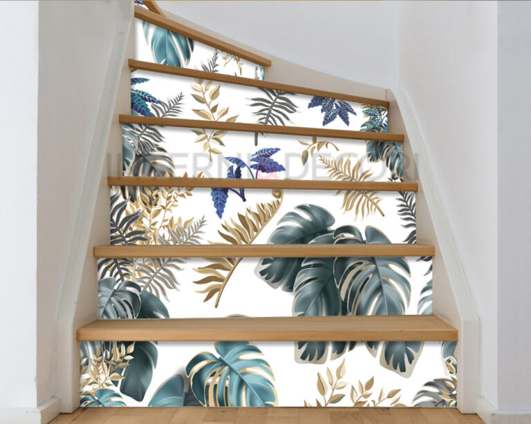 Adesivi per scale foglie "GOLDEN LEAVES"