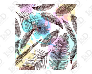 Adesivo per scale-piume su sfondo chiaro