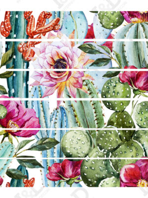 Decorazione per scale-fiori e cactus