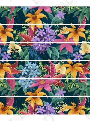 Adesivo per scale-fiori variopinti