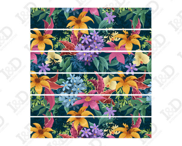 Decori per scale "FIORI VARIOPINTI"