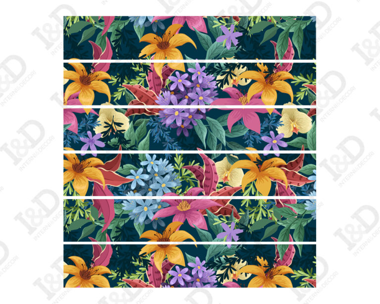 Decori per scale "FIORI VARIOPINTI"