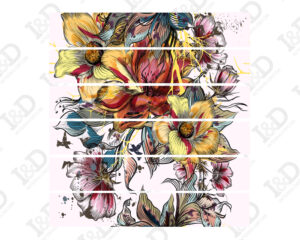 fiori di primavera-adesivo per scale