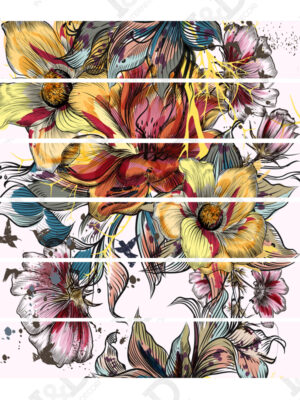 fiori di primavera-adesivo per scale