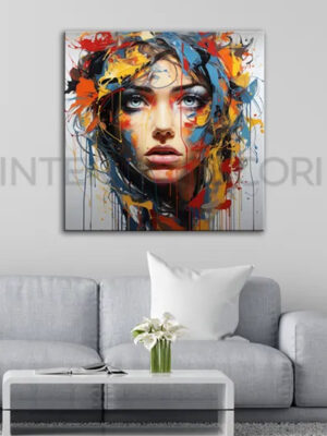 Quadro moderno donna "BELLEZZA E CAOS"