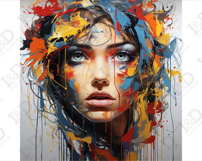 Quadro moderno donna "BELLEZZA E CAOS"