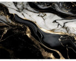 Quadro moderno arte "MARMO NERO E ORO"