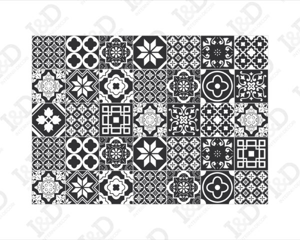 Adesivi per piastrelle "BLACK AZULEJOS"