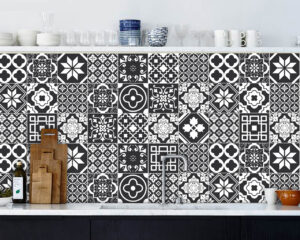 Adesivi pvc piastrelle-Black azulejos