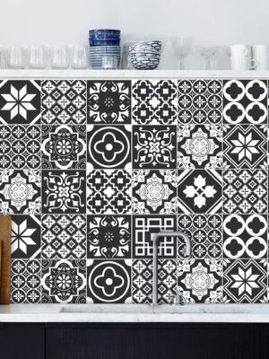 Adesivi pvc piastrelle-Black azulejos