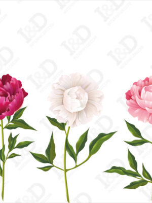 Adesivo murale peonie-profumo di primavera