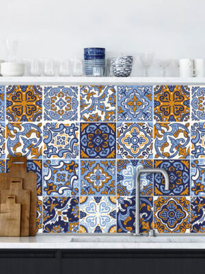 Piastrelle autoadesive cucina-Tangeri