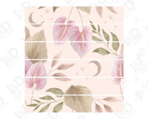 Decorazioni per scale-anthurium rosa con foglie