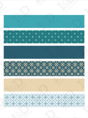 Stickers per scale-tra beige e acquamarina