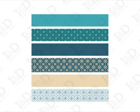 Stickers per scale "TRA BEIGE E ACQUAMARINA"